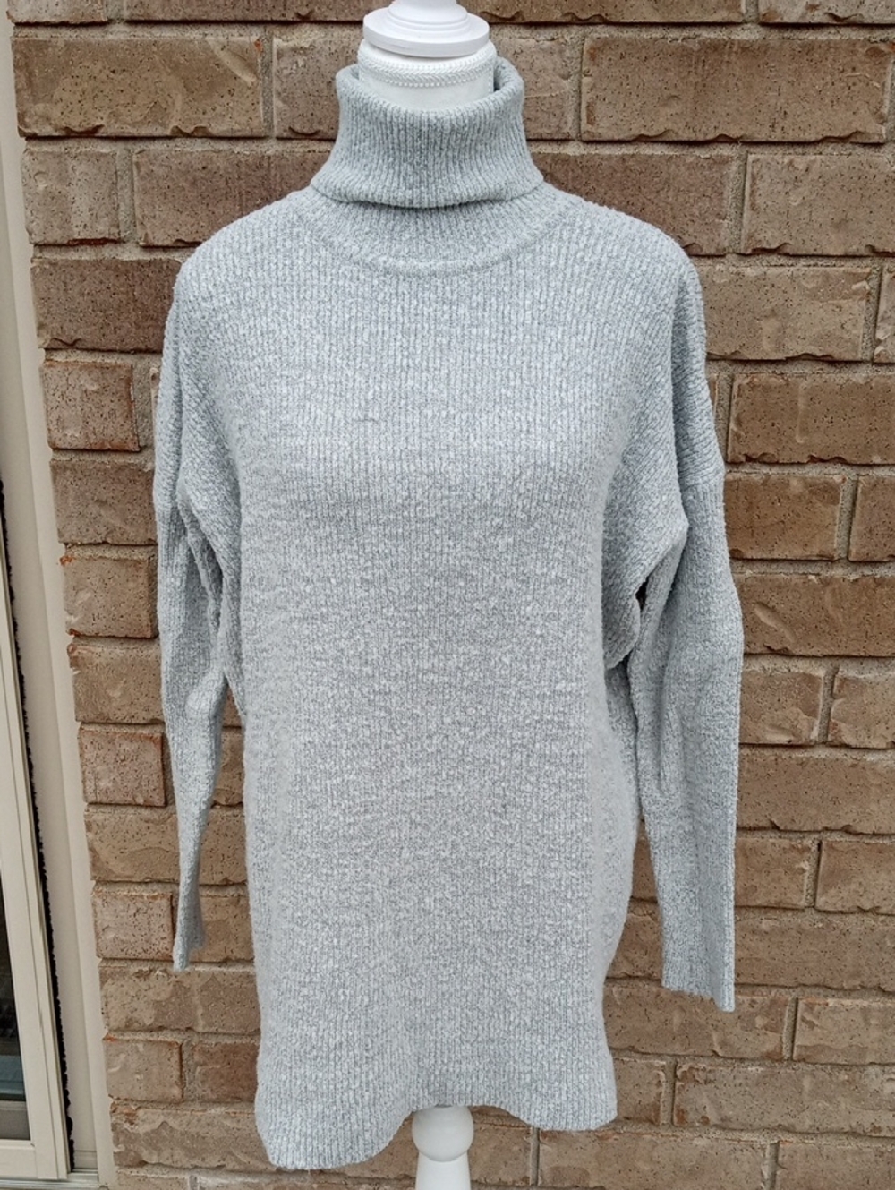 Ardene Light Gray Turtleneck Sweater Dress